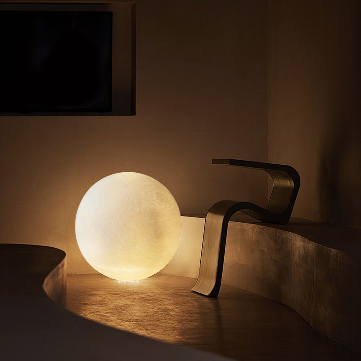Art Deco Stehleuchte LED Resin Kugelförmig Gelb Schlaf/Wohnzimmer