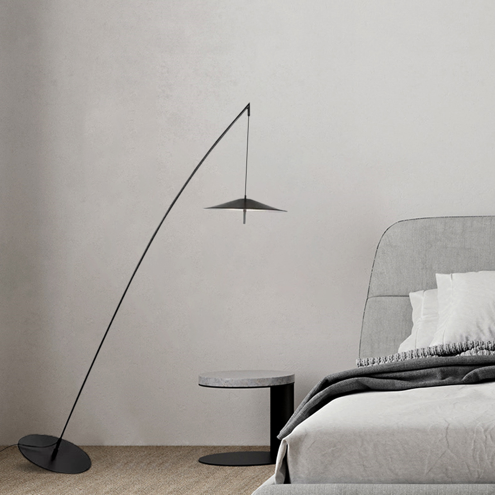 Moderne Stehleuchte Dreifarbige Metall Angelrute Wohnzimmer