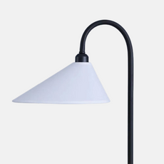 Modern Stehleuchte LED Curved Metall Gewebe Schwarz - 3 Farbtemperaturen schaltbar