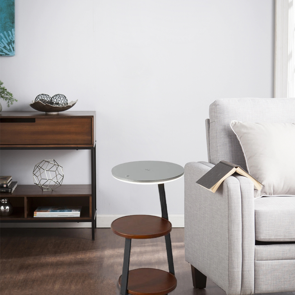 Modern Stehleuchte LED Tischform Holz Wohn/Schlafzimmer