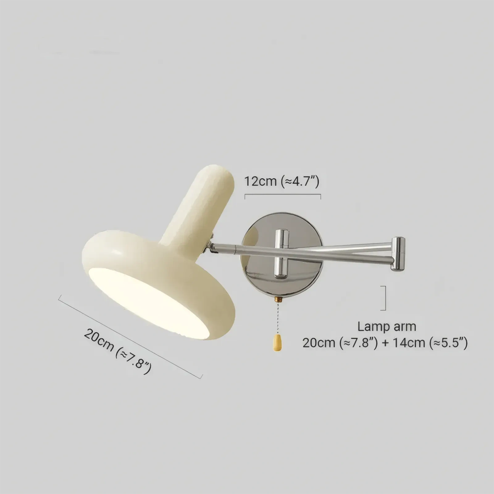 Nordic Wandleuchte Metall Beige Wohnzimmer