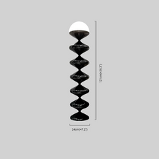 Moderne Stehleuchte Schwarz/Weiß Metall Wohnzimmer