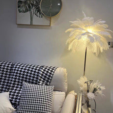 Feder Stehlampe passend für Wohnzimmer