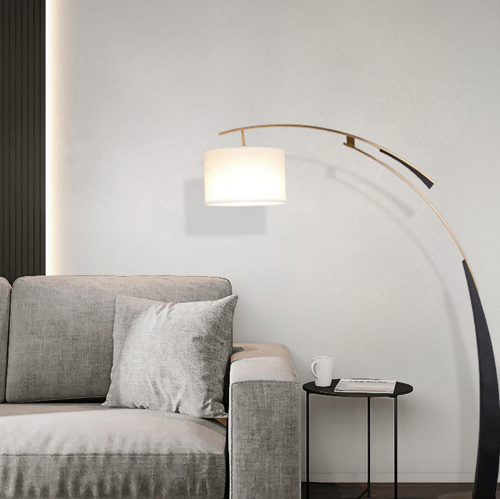Modern Stehleuchte LED Metall Zylindrisch Weiß Wohnzimmer