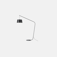 Industriell Stehleuchte LED Metall Kappenförmig Schwarz Wohnzimmer