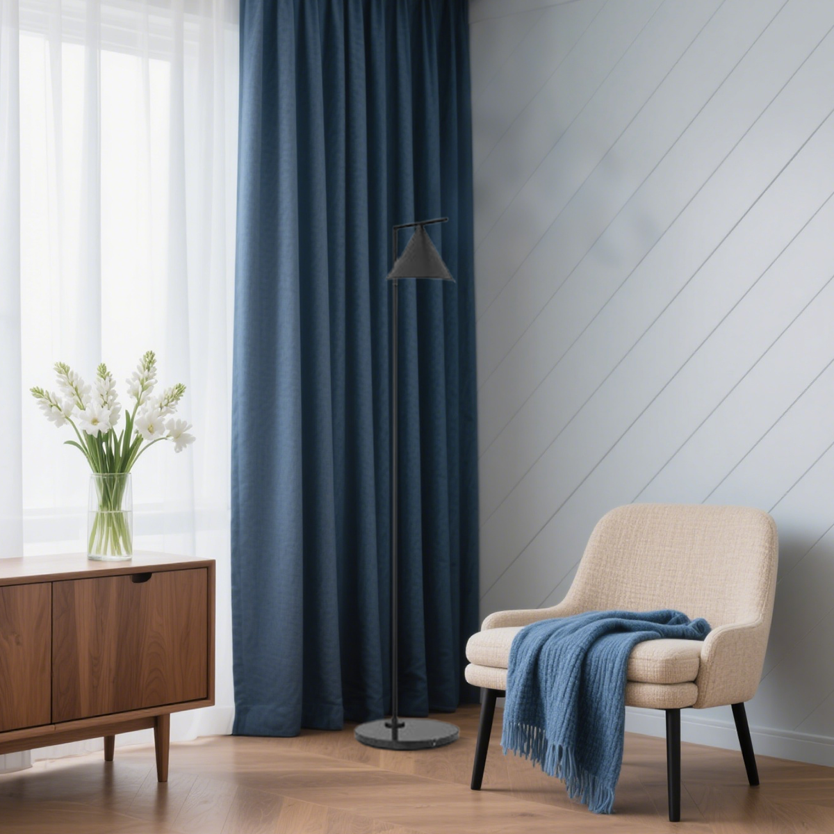 Modern Stehlampe LED Linear Gold Metall Wohnzimmer