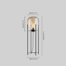 Modern Stehleuchte LED Oval Glas/Metall Wohnzimmer