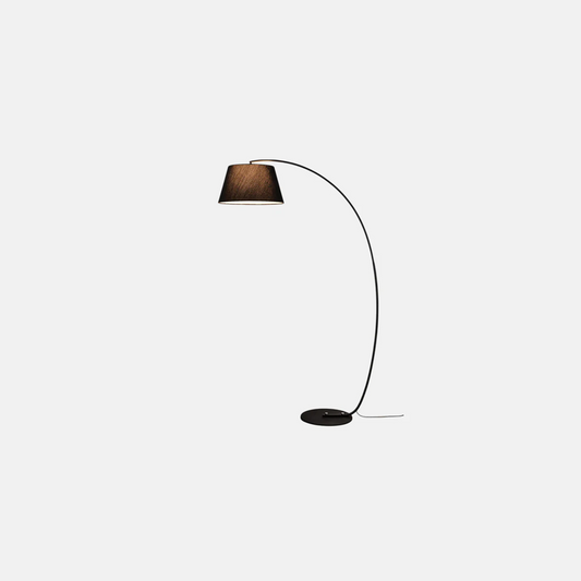 Modern Stehleuchte LED Bogen Schwarz Metall Stoff Wohnzimmer