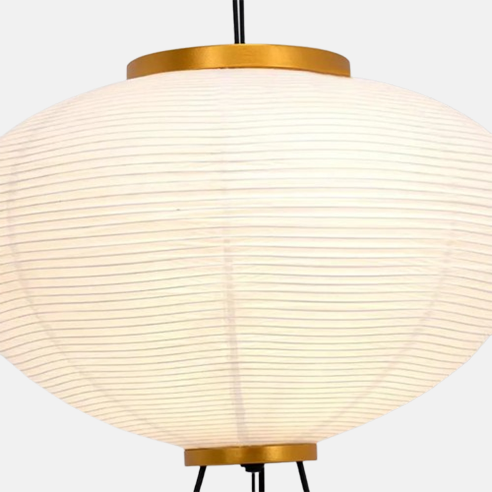 Minimalistisch Stehleuchte LED Lanterne Weiß Metall/Reispapier Wohnzimmer