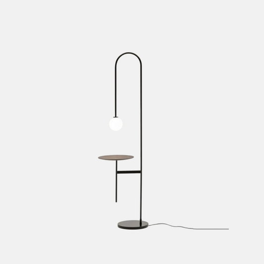 Modern Stehlampe LED Bogen Schwarz Metall/ Glas Wohnzimmer