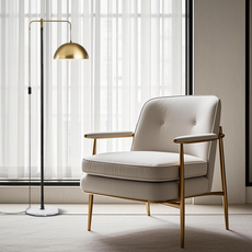 Modern Stehlampe LED Kappenförmig Gold  Metall/Marmor Wohnzimmer