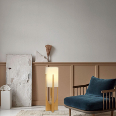 Modern Stehleuchte LED Holzfarbe Zylindrisch Holz&Stoff Wohnzimmer 