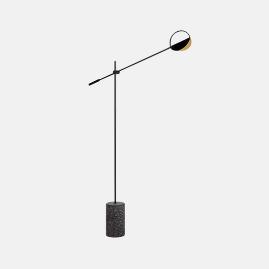 Minimalistisch Stehleuchte LED Linear Schwarz Metall Wohnzimmer