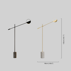 Maßzeichnung der minimalistisch LED Stehleuchte 