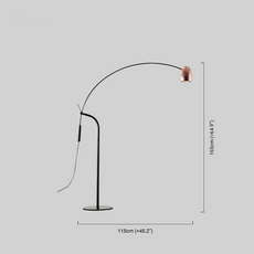 Art Deco Stehleuchte LED Linear Schwarz Metall Wohnzimmer
