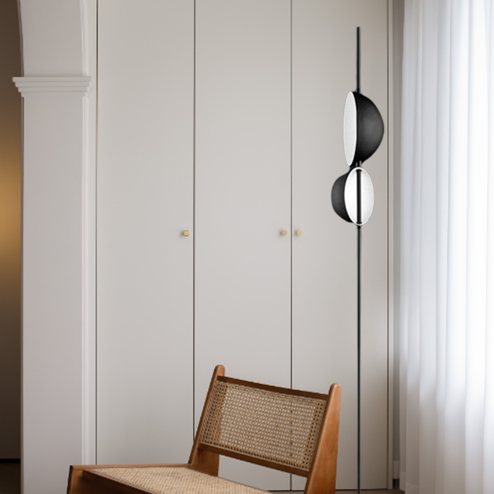 Modern Stehleuchte LED Schüssel Schwarz Metall - eignet sich perfekt als Eckbeleuchtung im Wohnzimmer