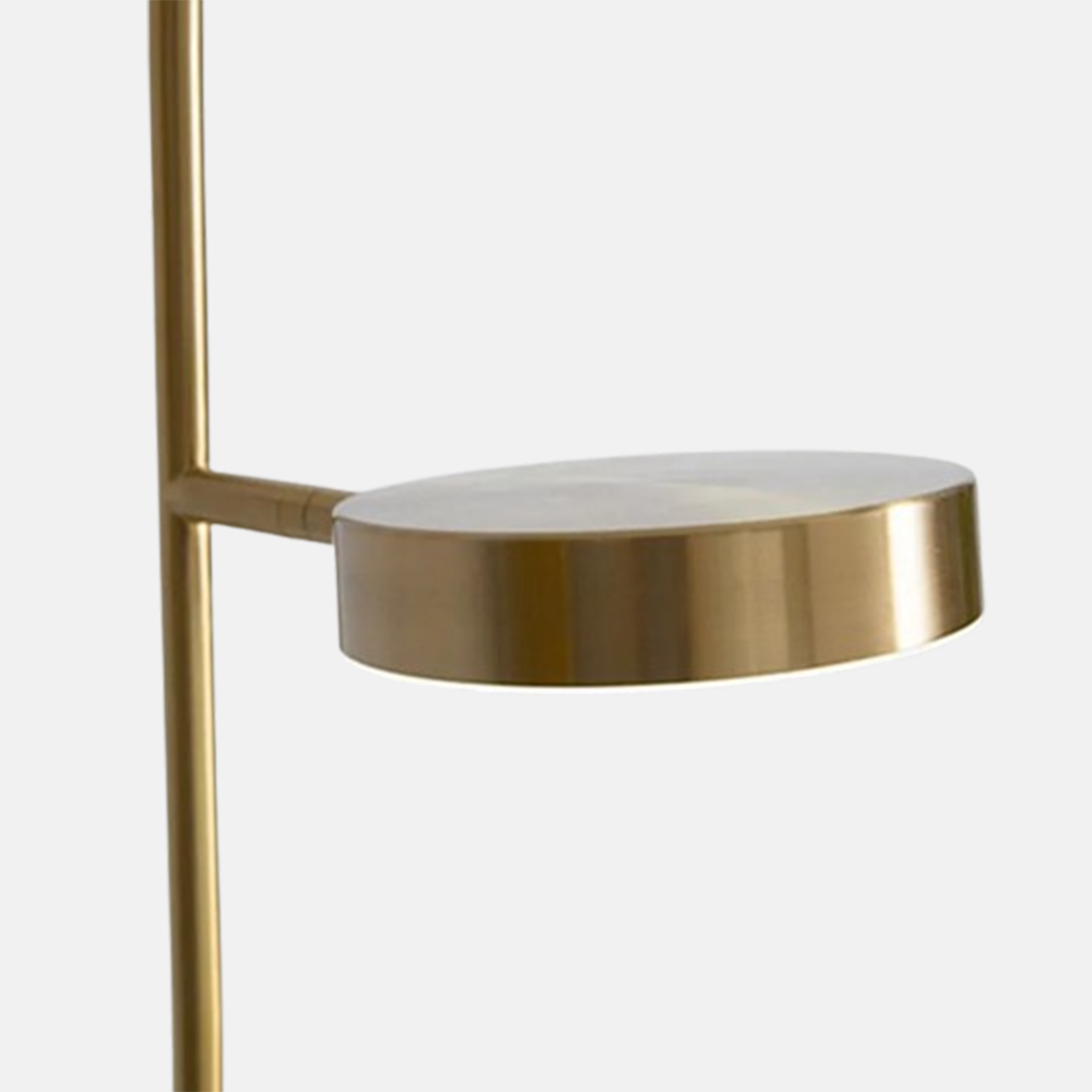 Industriell Stehleuchte LED Linear Gold Metall Wohnzimmer