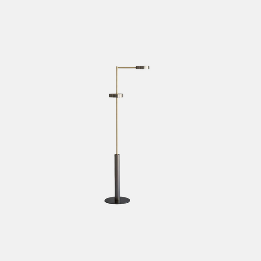 Industriell Stehleuchte LED Linear Gold Metall Wohnzimmer