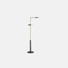 Industriell Stehleuchte LED Linear Gold Metall Wohnzimmer