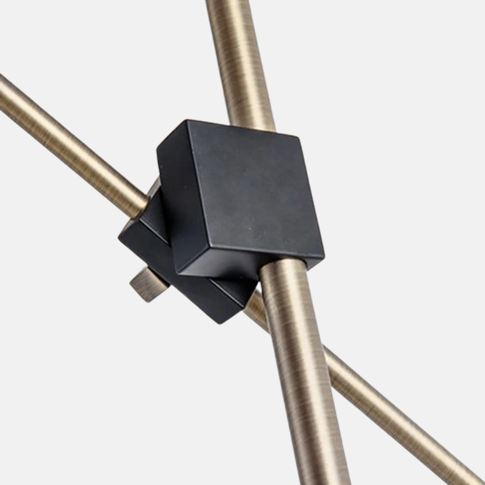 Modern  Stehlampe LED Linear Schwarz Metall Wohnzimmer