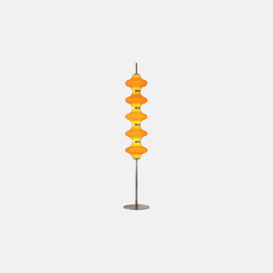Moderne Stehleuchte LED Lantern Orange Glas Wohnzimmer/Schlafzimmer