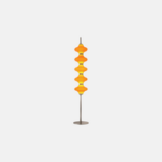Moderne Stehleuchte LED Lantern Orange Glas Wohnzimmer/Schlafzimmer