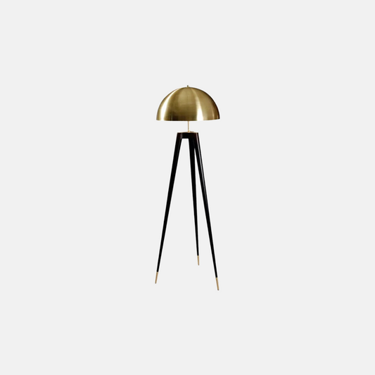 Vintage Stehleuchte LED Metall Schüssel Schwarz/Gold  Wohnzimmer