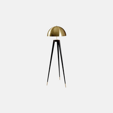 Vintage Stehleuchte LED Metall Schüssel Schwarz/Gold  Wohnzimmer