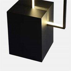 Klassische Stehlampe Schwarz Metall Linear Wohnzimmer