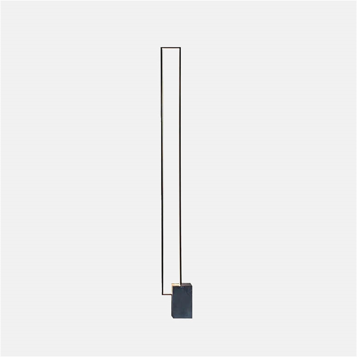 Klassische Stehlampe Schwarz Metall Linear Wohnzimmer