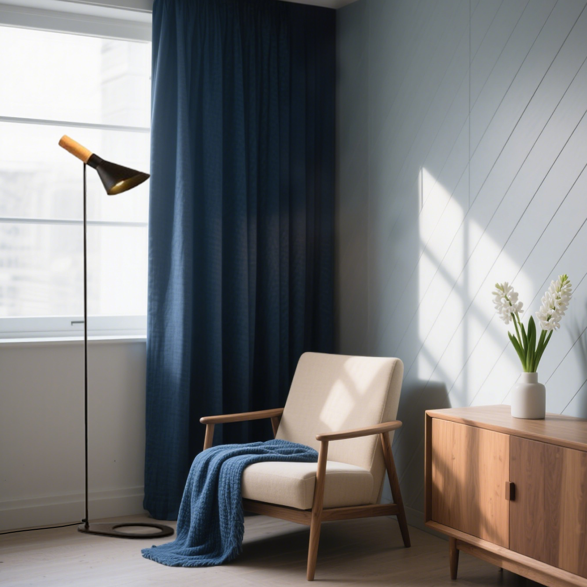 Moderne Stehlampe LED kappenförmig Metall Wohnzimmer