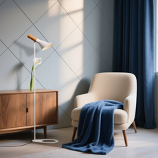 Moderne Stehlampe LED kappenförmig Metall Wohnzimmer