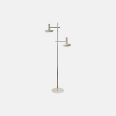 Nordic Stehlampe LED Rund Weiß Metall Wohnzimmer