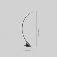 Moderne Stehleuchte Schwarz Metall Silikon Linear Wohnzimmer