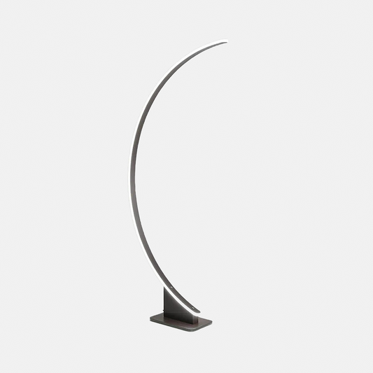 Moderne Stehleuchte Schwarz Metall Silikon Linear Wohnzimmer