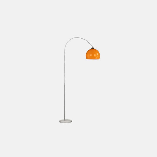 Modern Stehleuchte LED Kugel Metall Marmor Orange Wohnzimmer