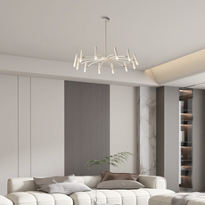 Modern Kronleuchter LED Dendritisch Schwarz Metall - ideal fuer Wohnzimmer