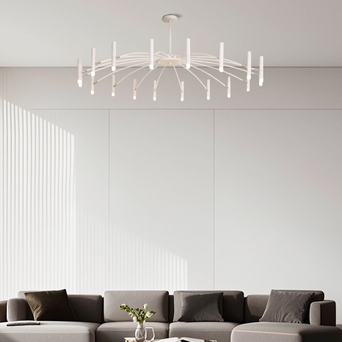 Modern Kronleuchter LED Dendritisch Weiss -ideal fuer Wohnzimmer
