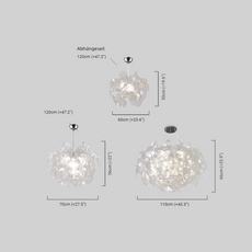 Art Deco Pendelleuchte LED Blume Metall Wohn/Schlaf/Esszimmer