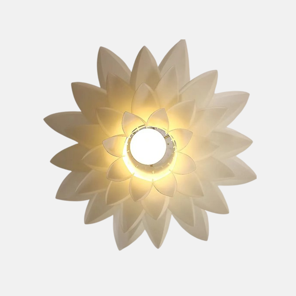 Art Deco Pendelleuchte LED Blume Weiß  Metall Wohn/Esszimmer