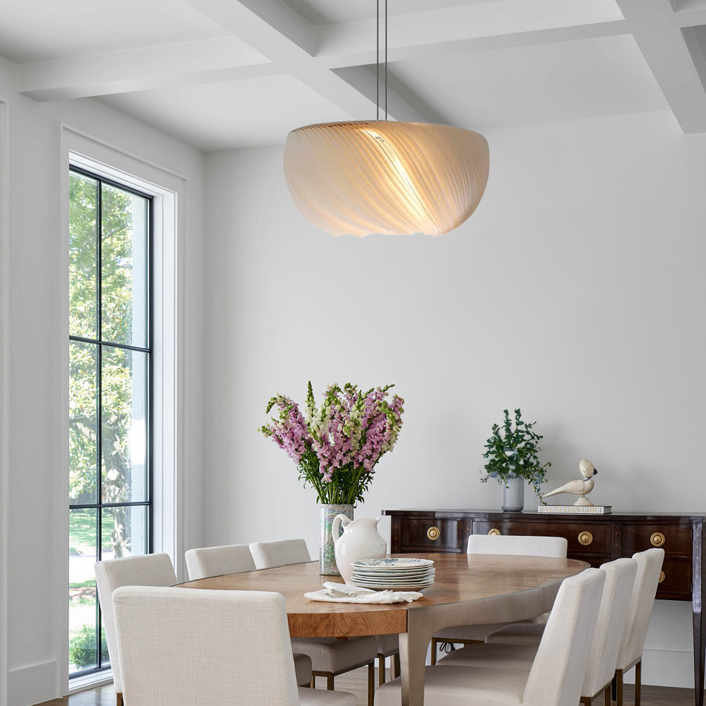 Modern Pendelleuchte LED Rund Weiß Metall Kücheinsel