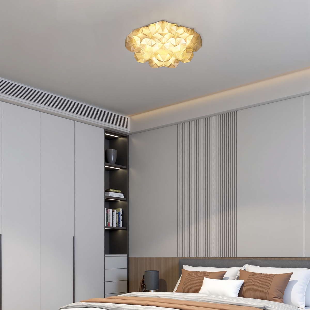 Art Deco Pendelleuchte/Deckenleuchte LED Geometrisch Metall Schlafzimmer