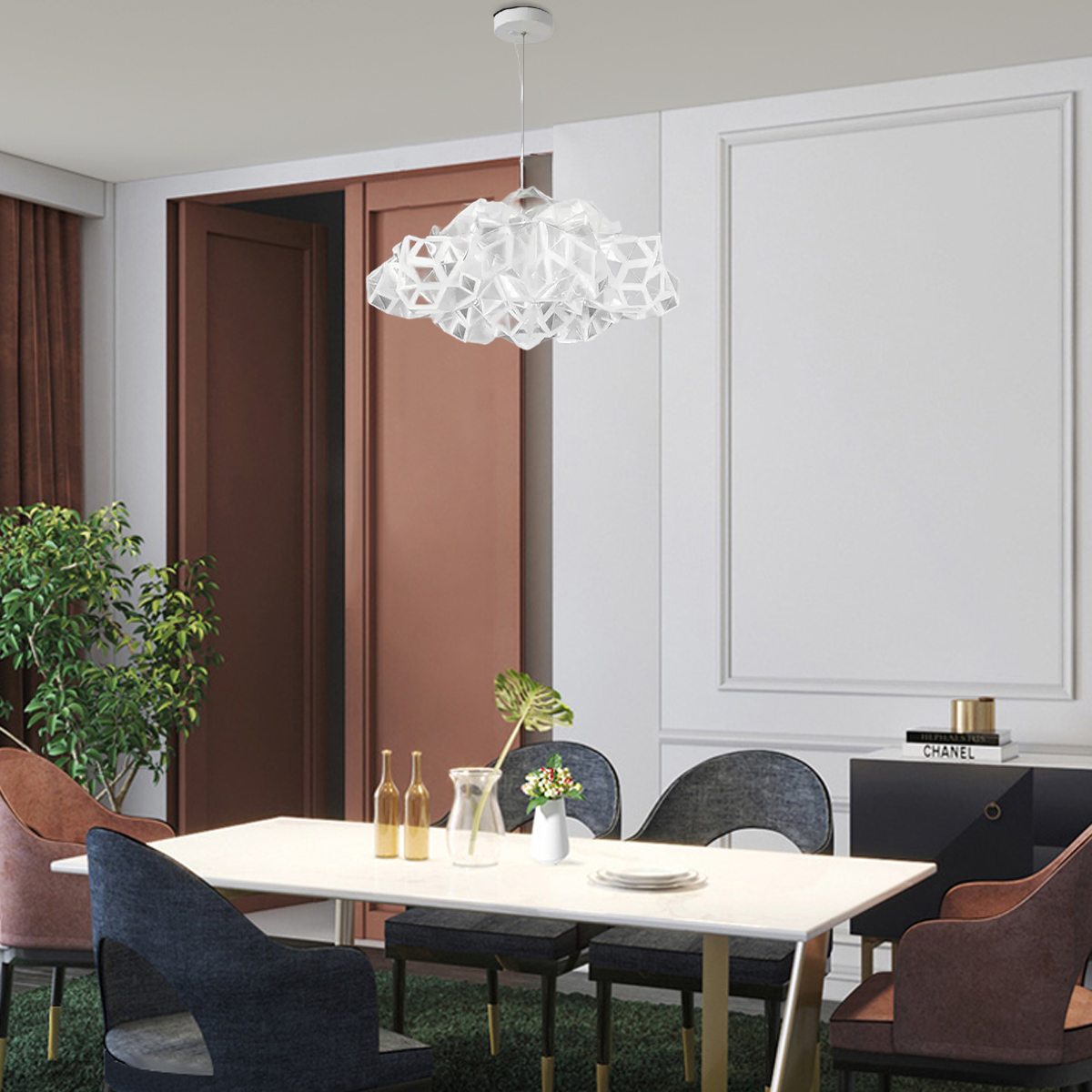 Art Deco Pendelleuchte/Deckenleuchte LED Geometrisch Metall Schlafzimmer