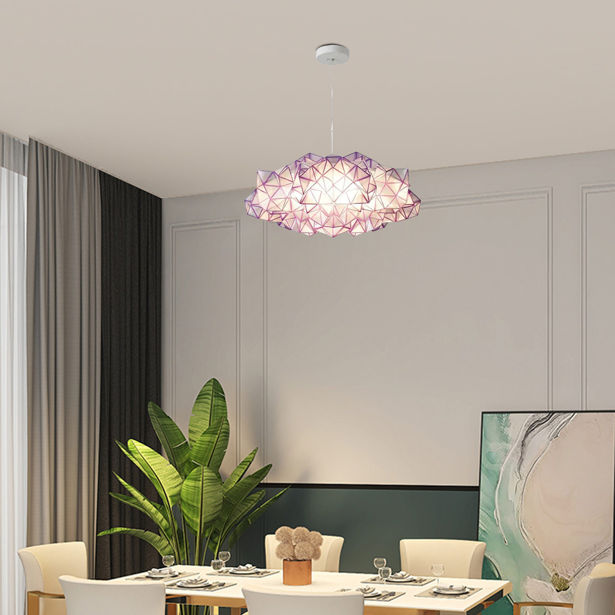 Art Deco Pendelleuchte/Deckenleuchte LED Geometrisch Metall Schlafzimmer