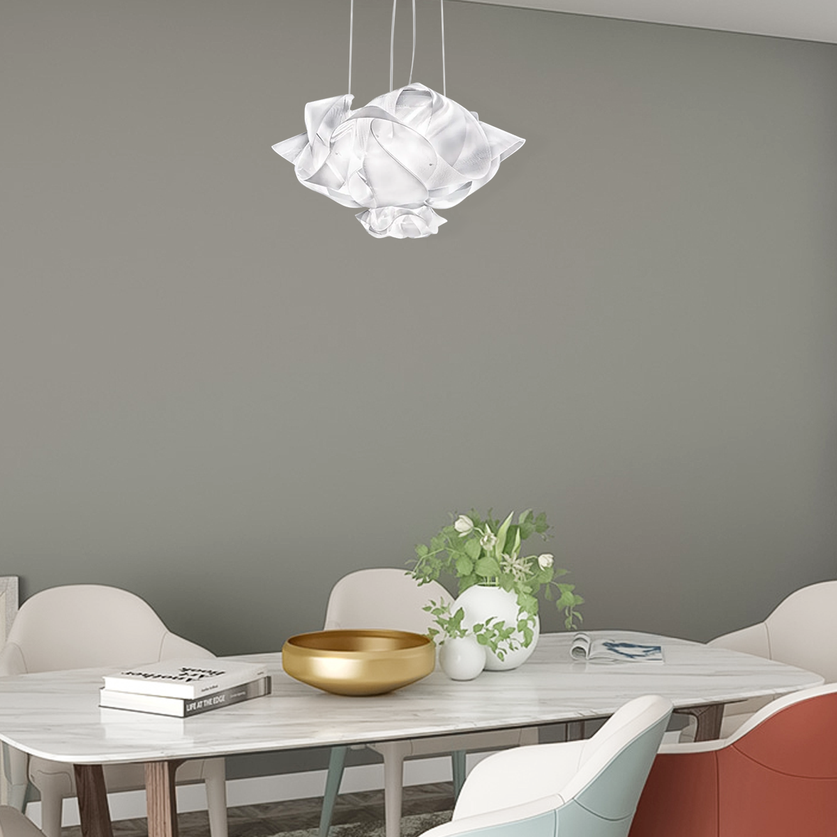 Minimalistisch Pendelleuchte LED Blumen Silber Acryl Wohn/Schlaf/Esszimmer