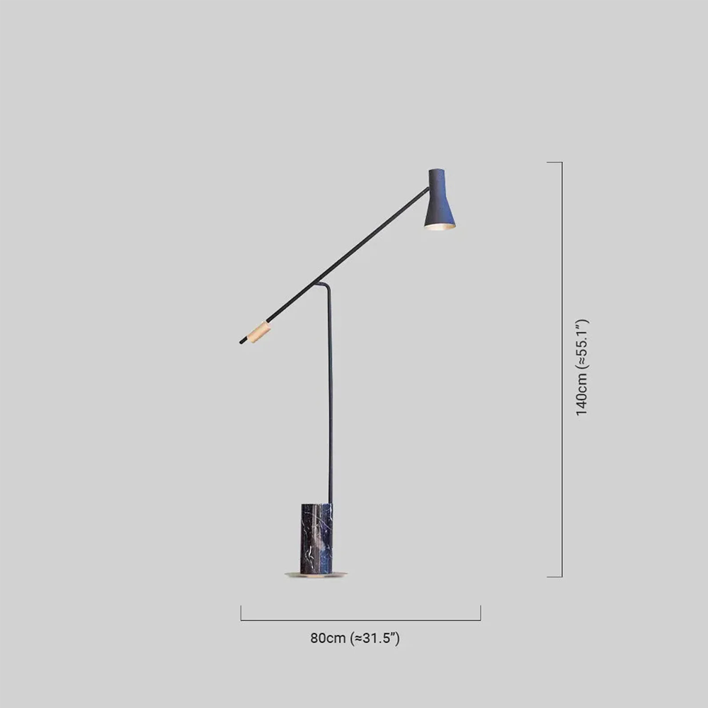 Nordic Stehlampe LED Marmor Konisch Schwarz Wohnzimmer