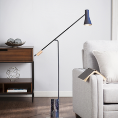 Nordic Stehlampe LED Marmor Konisch Schwarz Wohnzimmer