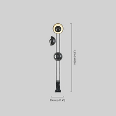 Modern Stehleuchte LED Schüssel Schwarz Metall Marmor Wohnzimmer