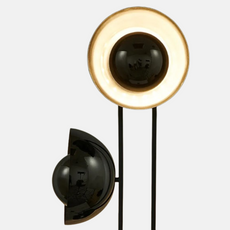 Modern Stehleuchte LED Schüssel Schwarz Metall Marmor Wohnzimmer