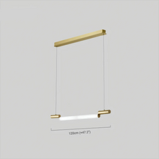 Modern  Pendelleuchte LED Zylindrisch Gold Metall Acryl Esstisch